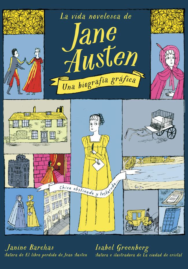 Portada del cómic La vida novelesca de Jane Austen, de Janine Barchas e Isabel Greenberg.